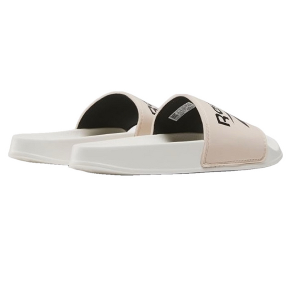 REEBOK Fulgere Slide Sandal Chalk Soft Ecru Black Logo Mens 11 Womens 12 NWT